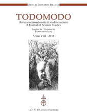 Heft, Todomodo : rivista internazionale di studi sciasciani : VIII, 2018, L.S. Olschki