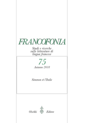 Fascículo, Francofonia : studi e ricerche sulle letterature di lingua francese : 75, 2, 2018, L.S. Olschki