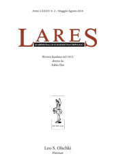 Fascicolo, Lares : rivista quadrimestrale di studi demo-etno-antropologici : LXXXIV, 2, 2018, L.S. Olschki