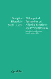 Articolo, Affective affordances and psychopathology, Quodlibet