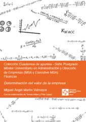 E-book, Determinación del valor de la empresa, Martín Valmayor, Miguel Ángel, Universidad Francisco de Vitoria