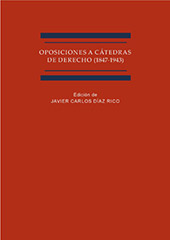 E-book, Oposiciones a cátedras de derecho (1847-1943), Dykinson