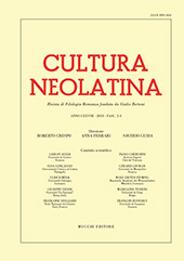 Fascicule, Cultura neolatina : LXXVIII, 3/4, 2018, Enrico Mucchi Editore