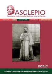 Heft, Asclepio : revista de historia de la medicina y de la ciencia : LXX, 1, 2018, CSIC, Consejo Superior de Investigaciones Científicas
