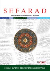 Fascicule, Sefarad : revista de estudios hebraicos y sefardíes : 78, 2, 2018, CSIC, Consejo Superior de Investigaciones Científicas
