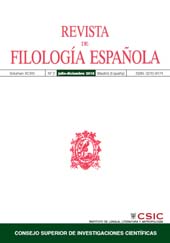 Issue, Revista de filología española : XCVIII, 2, 2018, CSIC, Consejo Superior de Investigaciones Científicas