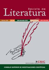 Issue, Revista de literatura : LXXX, 160, 2, 2018, CSIC, Consejo Superior de Investigaciones Científicas