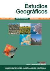 Fascicule, Estudios geográficos : LXXIX, 285, 2, 2018, CSIC, Consejo Superior de Investigaciones Científicas