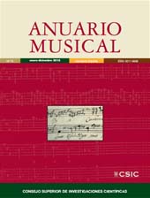 Fascicule, Anuario musical : 73, 2018, CSIC, Consejo Superior de Investigaciones Científicas