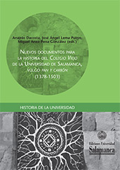 eBook, Nuevos documentos para la historia del Colegio Viejo de la Universidad de Salamanca, vulgo Pan y Carbón (1378-1503), Ediciones Universidad de Salamanca