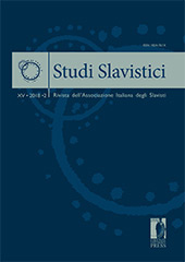 Fascicule, Studi slavistici : rivista dell'associazione italiana degli Slavisti : XV, 2, 2018, Firenze University Press