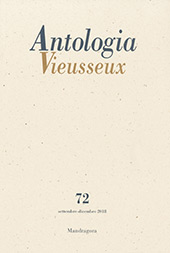 Fascicule, Antologia Vieusseux : XXIV, 72, 2018, Mandragora