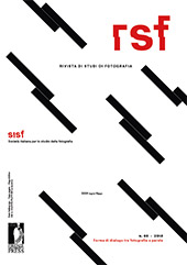 Fascicolo, RSF : rivista di studi di fotografia : 8, 2, 2018, Firenze University Press