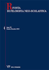 Heft, Rivista di filosofia neoscolastica : 4, 2018, Vita e Pensiero