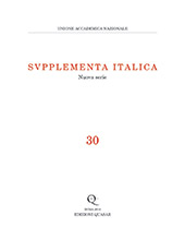 Fascicolo, Supplementa italica : nuova serie : 30, 2018, Edizioni Quasar