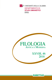 Zeitschrift, Filologia antica e moderna, Rubbettino