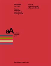 E-book, Alle origini del logos : studi su La nascita della filosofia di Giorgio Colli, Accademia University Press