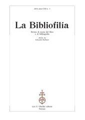 Fascículo, La bibliofilia : rivista di storia del libro e di bibliografia : CXX, 3, 2018, L.S. Olschki