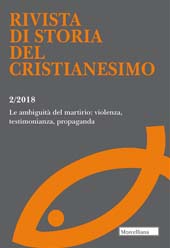 Issue, Rivista di storia del cristianesimo : 15, 2, 2018, Morcelliana