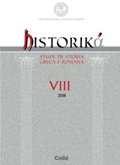 Fascicolo, Historikà : studi di storia greca e romana : VIII, 2018, Celid