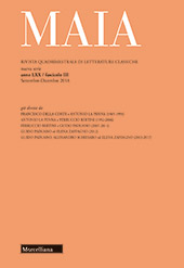 Fascicule, Maia : rivista di letterature classiche : LXX, 3, 2018, Editrice Morcelliana
