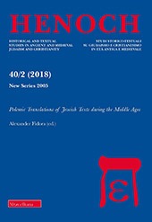Issue, Henoch : studi storico-testuali su giudaismo e cristianesimo in età antica e medievale : 40, 2, 2018, Editrice Morcelliana