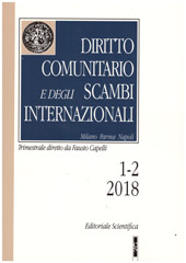Issue, Diritto comunitario e degli scambi internazionali : 1/2, 2018, Editoriale Scientifica