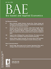 Issue, Bio-based and Applied Economics : 7, 2, 2018, Firenze University Press