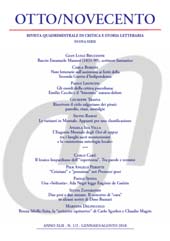 Heft, Otto/Novecento : rivista quadrimestrale di critica e storia letteraria : XLII, 1/2, 2018, Edizioni Otto Novecento