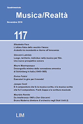 Fascicule, Musica/Realtà : 117, 3, 2018, Libreria musicale italiana