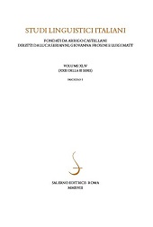Fascículo, Studi linguistici italiani : 2, 2018, Salerno