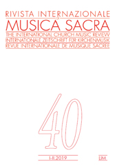 Issue, Rivista internazionale di musica sacra : XL, 1/2, 2019, Libreria musicale italiana