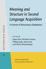 E-book, Meaning and Structure in Second Language Acquisition, John Benjamins Publishing Company