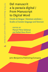 E-book, Del manuscrit a la paraula digital : From Manuscript to Digital Word, John Benjamins Publishing Company