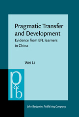 E-book, Pragmatic Transfer and Development, John Benjamins Publishing Company