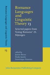 E-book, Romance Languages and Linguistic Theory 13, John Benjamins Publishing Company