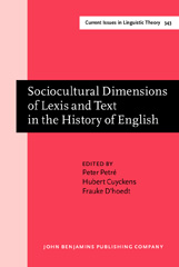 E-book, Sociocultural Dimensions of Lexis and Text in the History of English, John Benjamins Publishing Company