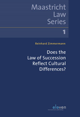 eBook, Does the Law of Succession Reflect Cultural Differences?, Zimmermann, Reinhard, Koninklijke Boom uitgevers