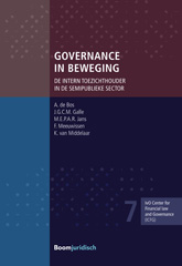 E-book, Governance in beweging : De intern toezichthouder in de semipublieke sector, de Bos., Koninklijke Boom uitgevers