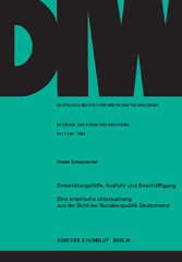 eBook, Entwicklungshilfe, Ausfuhr und Beschäftigung. : Eine empirische Untersuchung aus der Sicht der Bundesrepublik Deutschland., Schumacher, Dieter, Duncker & Humblot