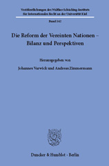 E-book, Die Reform der Vereinten Nationen - Bilanz und Perspektiven., Duncker & Humblot