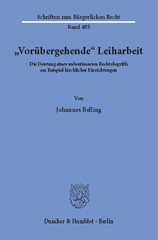E-book, Vorübergehende Leiharbeit. : Die Deutung eines unbestimmten Rechtsbegriffs am Beispiel kirchlicher Einrichtungen., Duncker & Humblot