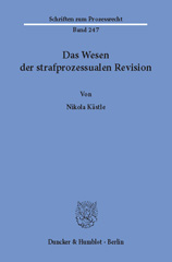 eBook, Das Wesen der strafprozessualen Revision., Duncker & Humblot