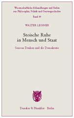 E-book, Stoische Ruhe in Mensch und Staat. : Senecas Denken und die Demokratie., Duncker & Humblot