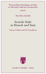 E-book, Stoische Ruhe in Mensch und Staat. : Senecas Denken und die Demokratie., Duncker & Humblot