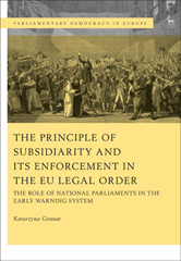 E-book, The Principle of Subsidiarity and its Enforcement in the EU Legal Order, Hart Publishing