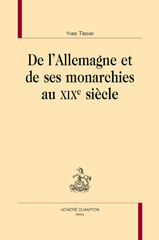 E-book, De l'Allemagne et de ses monarchies au XIXe siècle, Tissier, Yves, Honoré Champion