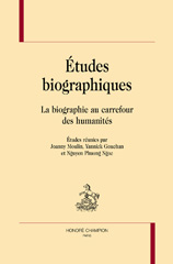 E-book, Études biographiques : La biographie au carrefour des humanités, Honoré Champion