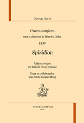 eBook, Spiridion: 1839, Sand, George, Honoré Champion