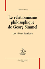 eBook, Le relationnisme philosophique de Georg Simmel : Une idée de la culture, Honoré Champion